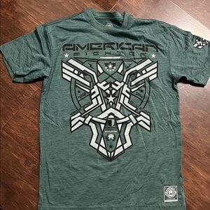 American Fighter Men's Graphic Tee - Teal with Silver Accents